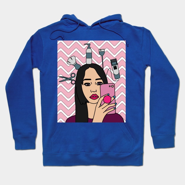 Styling Queen Hair Stylist Beautician Hoodie by flofin